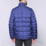 Slim-Fit Quilted Coat // Royal Blue (Euro: 46)