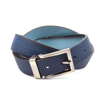 Perforated Belt // Denim Blue (Size 30")