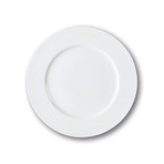 Culinaria Rim // Cold Dinner Plate Set // Pure White (Set of 4)