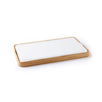 Modulo // Cold Dinner Tray + Bamboo Tray Holder (Pearl White)