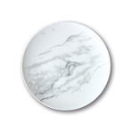 Culinaria Coupe // Warm Dinner Plate Set // Marble Gray (Set of 4)