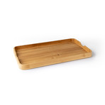 Modulo // Cold Dinner Tray + Bamboo Tray Holder // Black Marble