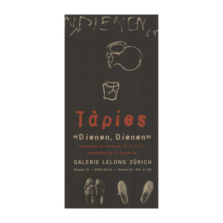 Antoni Tapies // Dienen, Dienen // 1997 Lithograph