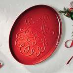 Noël Collection // Oval Santa Cookie Platter // Cerise