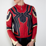 Iron Spider Limited Edition Leather Jacket // Red + Black + Gold (L)