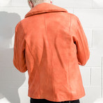 Skywalker Pilot Leather Jacket // Orange (S)