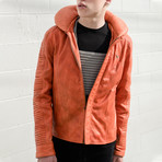 Skywalker Pilot Leather Jacket // Orange (XS)