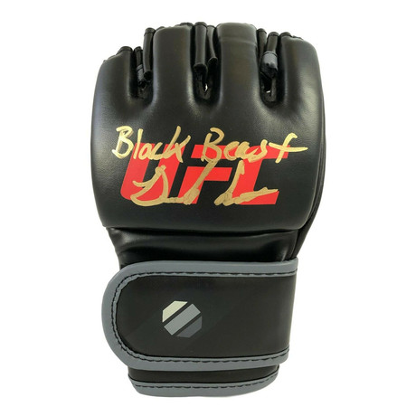 Derrick Lewis // Autographed + Inscribed "Black Beast" UFC Glove