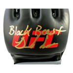 Derrick Lewis // Autographed + Inscribed "Black Beast" UFC Glove