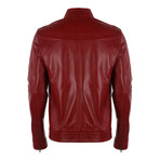 Tahoe Leather Jacket // Red (XS)