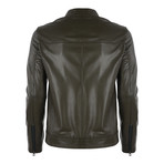 Canyon Leather Jacket // Olive (XS)