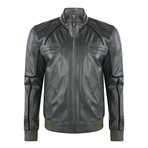 Agathla Leather Jacket // Green (L)