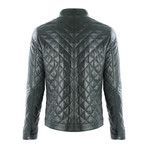 Hopkins Leather Jacket // Green (XS)