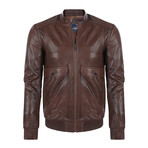 Kamakou Leather Jacket // Chestnut (XS)