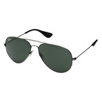 Unisex RB3558-913971-58 Sunglasses // Matte Black Antique + Dark Green
