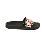 Slide Sandals // Black + Pink (Euro: 39)