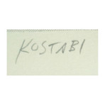 Mark Kostabi // Climbing // 1988 Lithograph // SIGNED