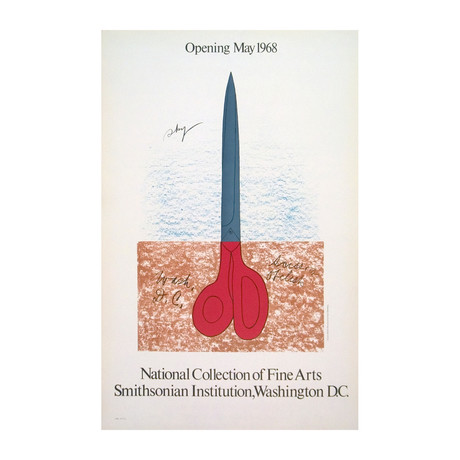 Claes Oldenburg // Scissors as Monument // 1968 Lithograph