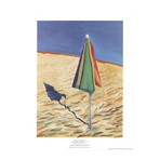 David Hockney // Beach Umbrella // 1988 Offset Lithograph