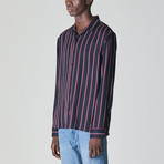 Holistic Striped Shirt // Black (XL)