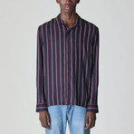 Holistic Striped Shirt // Black (XL)