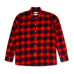 Merrick Brushed Flannel Checked Shirt // Red (S)