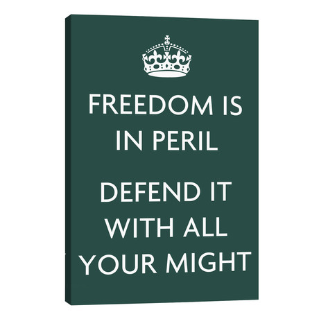 Freedom Is In Peril, Defend It with All Your Might // Unknown Artist (26"W x 40"H x 1.5"D)