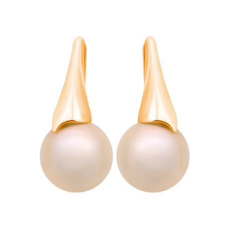 Assael 18k Yellow Gold Pearl Earrings VIII
