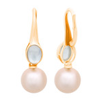 Assael 18k Yellow Gold Moonstone + Pearl Earrings V