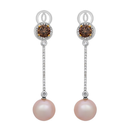 Assael 18k White Gold + Yellow Gold Pearl Earrings