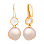 Assael 18k Yellow Gold Moonstone + Pearl Earrings III
