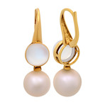 Assael 18k Yellow Gold Moonstone + Pearl Earrings II
