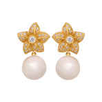 Assael 18k Yellow Gold Pearl Earrings VII