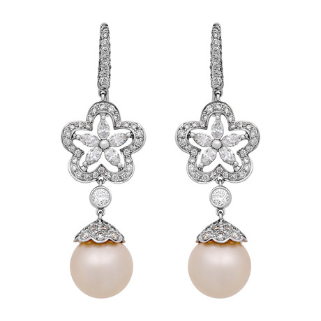 Assael 18k White Gold Pearl Earrings VIII
