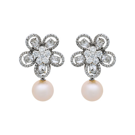 Assael 18k White Gold Pearl Earrings V