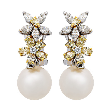 Assael 18k Two-Tone Gold Pearl Earrings II