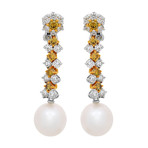 Assael 18k Two-Tone Gold Pearl Earrings III