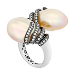 Assael 18K Two-Tone Gold Pearl Ring // Ring Size: 6