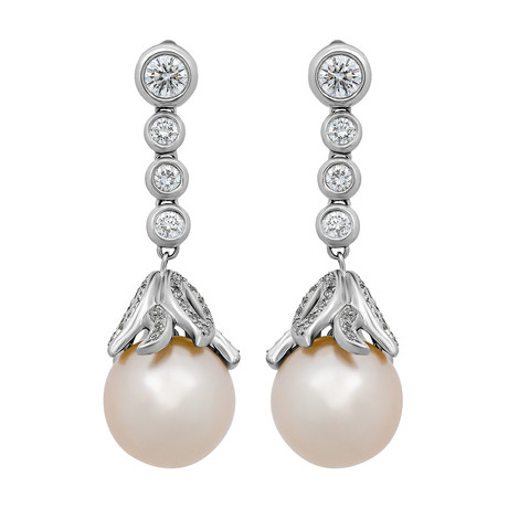Assael 18k White Gold Pearl Earrings III