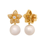 Assael 18k Yellow Gold Pearl Earrings VII