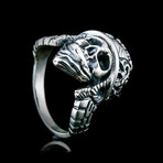 Helmet Skull Ring // Silver (10.5)