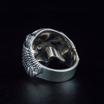 Odin + Helm of Awe Symbol Ring // Silver (8)