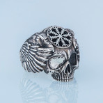 Odin + Helm of Awe Symbol Ring // Silver (11.5)