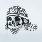 Helmet Skull Ring // Silver (9)