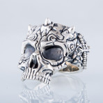 Skull Biker Ring // Silver (7)