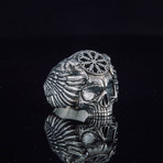Odin + Helm of Awe Symbol Ring // Silver (6)