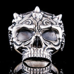 Skull Biker Ring // Silver (10)