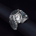 Odin + Helm of Awe Symbol Ring // Silver (11)