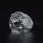 Odin + Helm of Awe Symbol Ring // Silver (7)