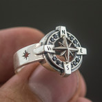 Compass Ring // Silver + Black (6)